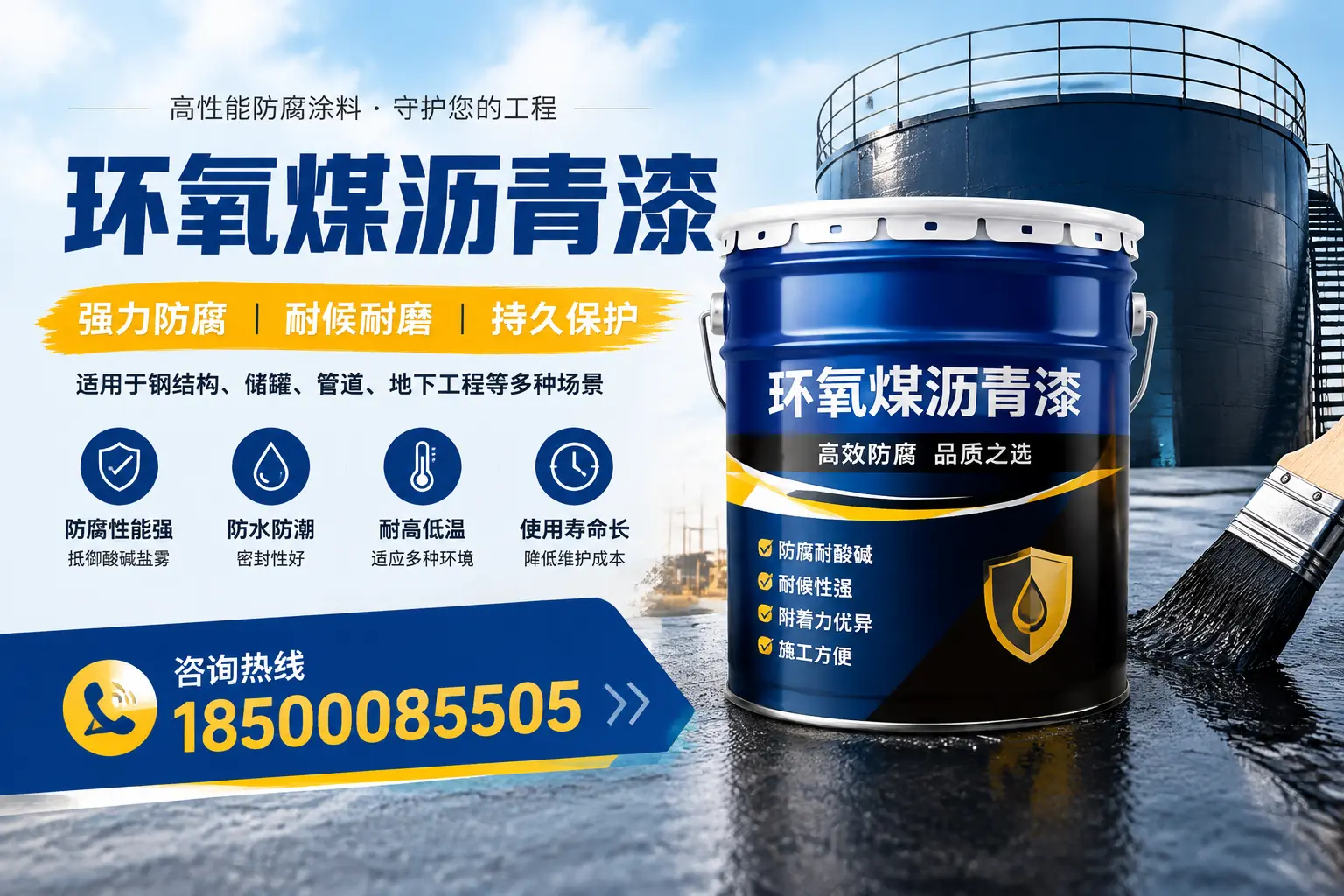 环氧煤沥青漆在工业中的应用，龙文企业的选择